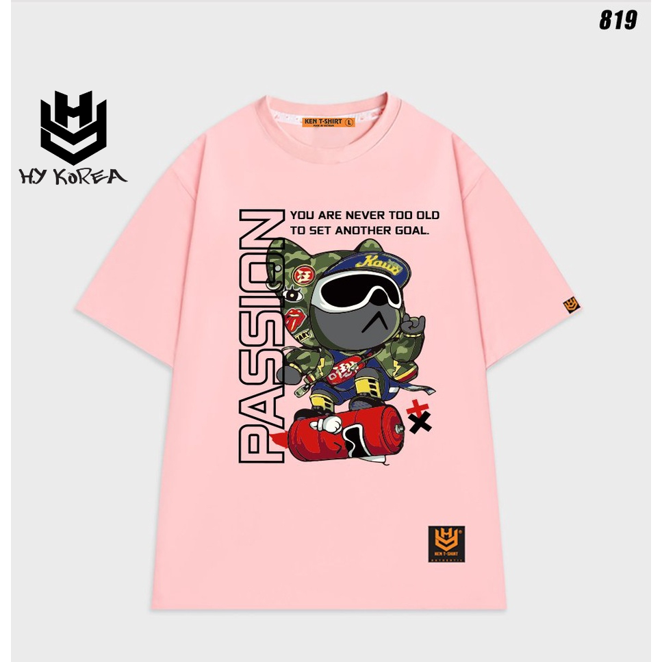 Áo phông form rộng Chó hiphop Passion 819 unisex nam nữ tay lỡ HY KOREA