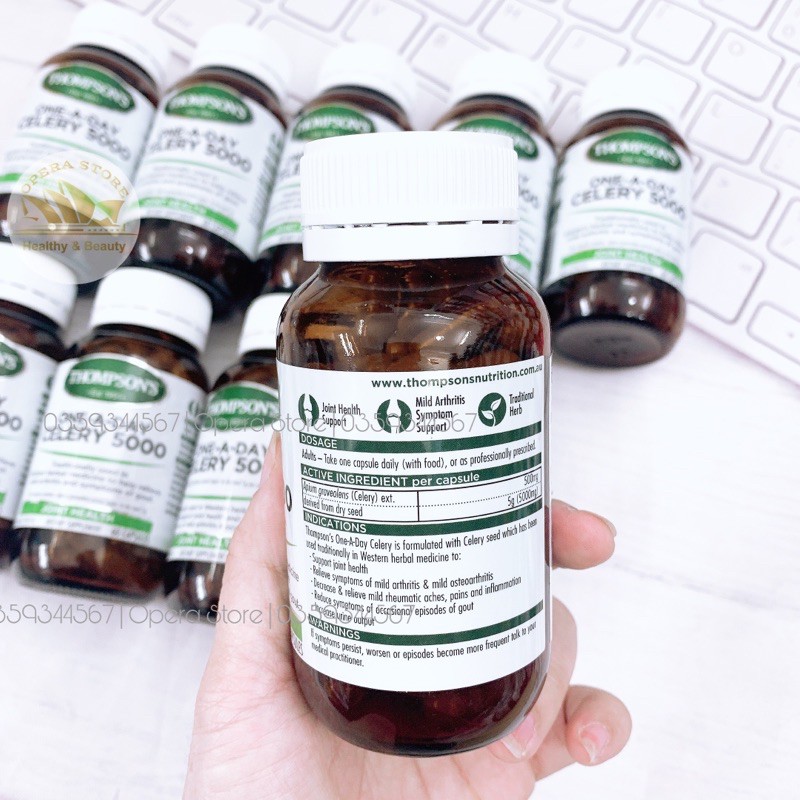 Thompson's One-a-day Celery Seed 5000mg 60 viên Gout