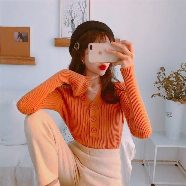 Áo len tăm áo len nữ cổ V nhiều màu siêu chất lên đồ cực xinh! | BigBuy360 - bigbuy360.vn