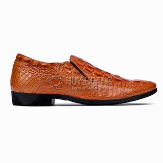 Giày nam vân cá sấu màu vàng PH7130