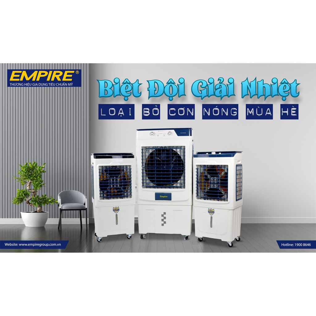 Quạt điều hòa hơi nước Empire mã 8900 dung tích 60L- Quạt làm mát hơi nước