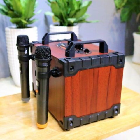 LOA KARAOKE TẶNG KÈM 2 MICRO KHÔNG DÂY SIÊU XỊN K69