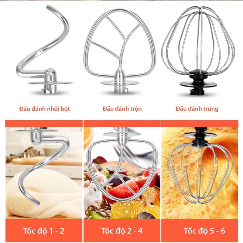 Máy nhồi bột đa năng Unie EM5 (8 Lít)