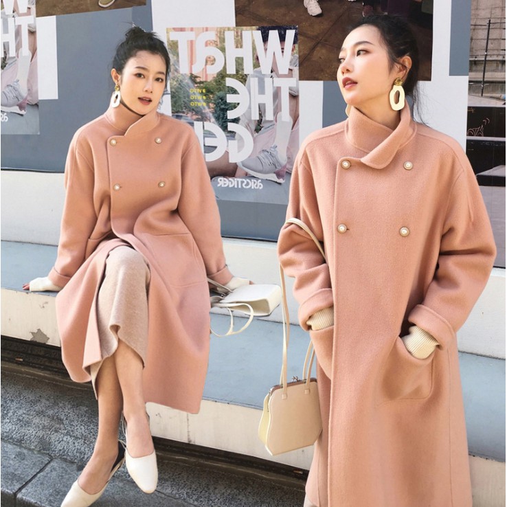 Áo khoác dạ thu đông hàn quốc 2019 sang chảnh chất dày đẹp