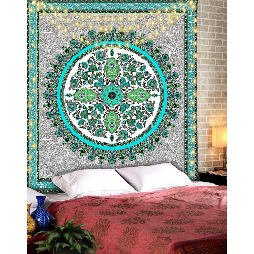 Mandala Tấm thảm Treo tường Tấm thảm Nền mềm Vải Tường Trang trí nội thất