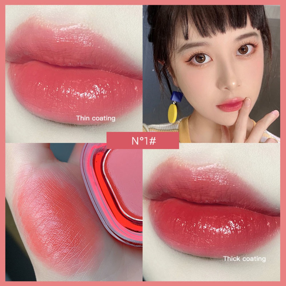 1pcs Ice Crystal Moisturize Lipstick Lasting Nourish Not Easy To Stain Waterproof Non-stick Cup Not Fade Lip Balm With B