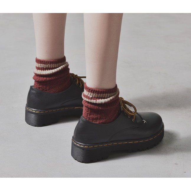 Giày da nữ mũi tròn buộc dây cực đẹp (có ảnh thật cuối) | BigBuy360 - bigbuy360.vn