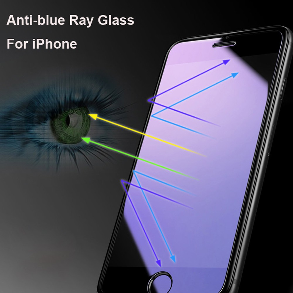 Full Coverage Anti Blue Light Screen Protector for iPhone 12 mini 11 Pro Max Tempered Glass for iPhone X XR 8 7 6S Plus SE 2020