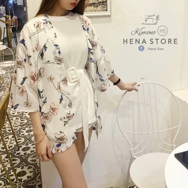 Áo Kimono Hoa Nhã Nhặn Siêu Xinh