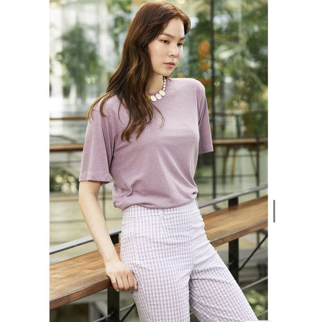 Hàng dư xịn - Áo thun linen nữ Lapi1f chỉ nổi xuất khẩu Hàn Quốc