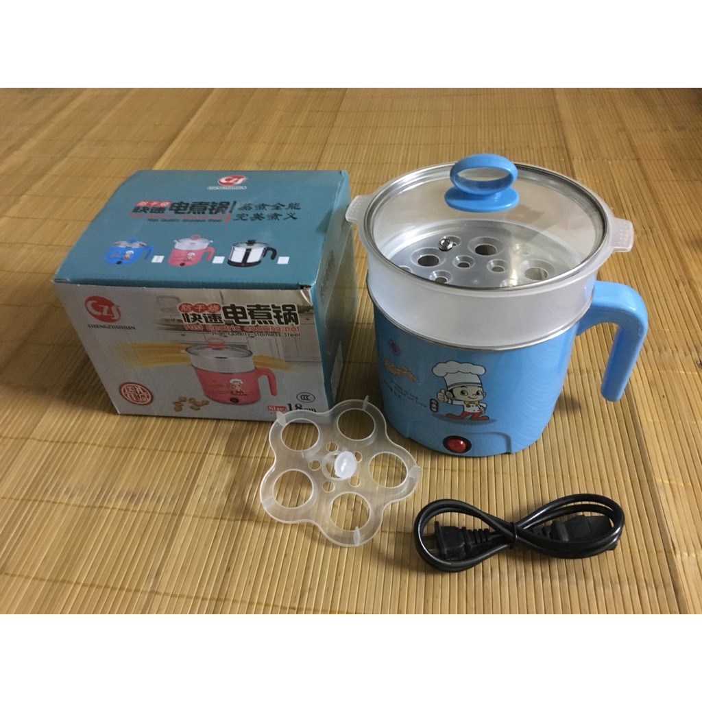 Ca nấu mì kiêm nồi lẩu mini 1,8l kem vỉ hấp