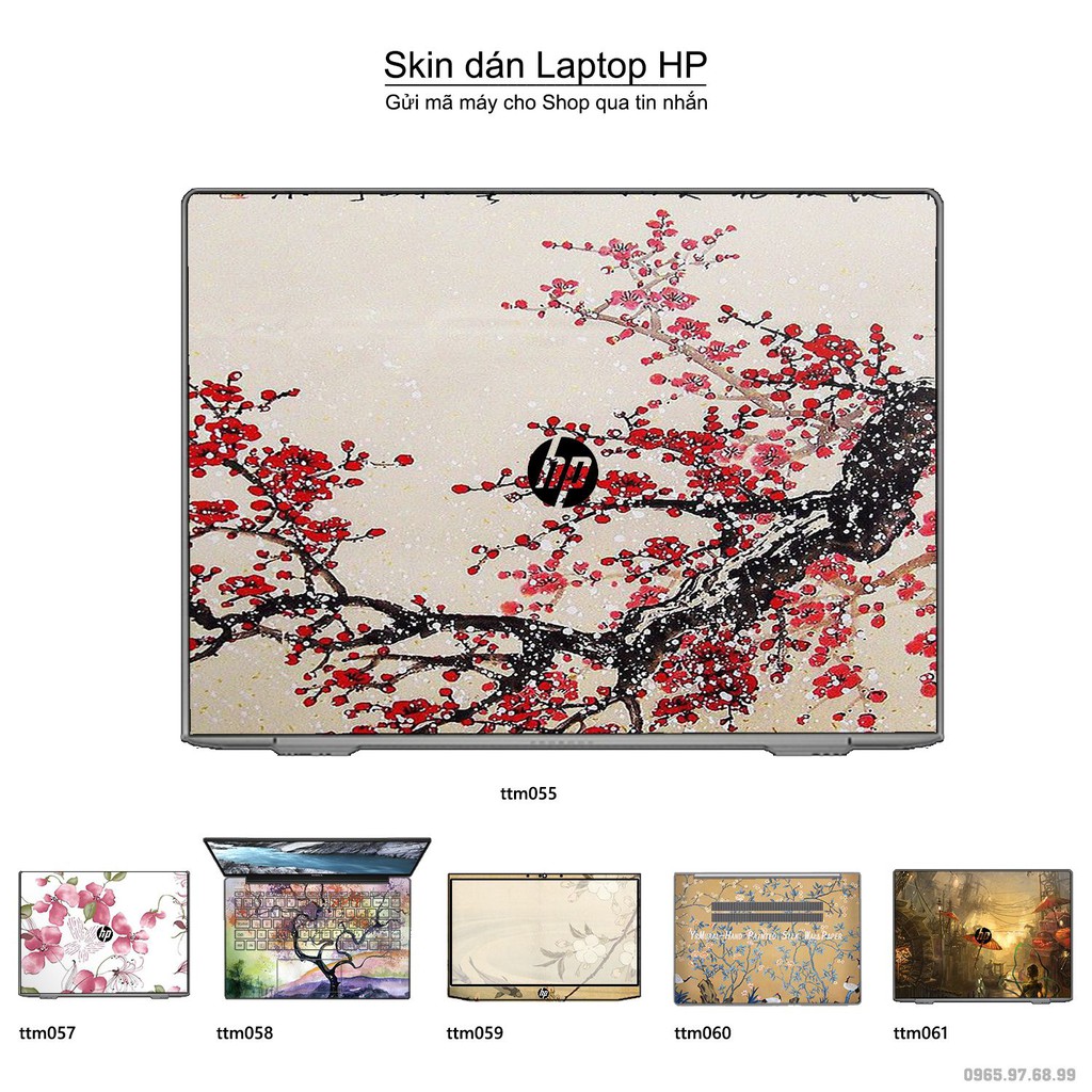 Skin dán Laptop HP in hình Tranh thủy mặc _nhiều mẫu 3 (inbox mã máy cho Shop)