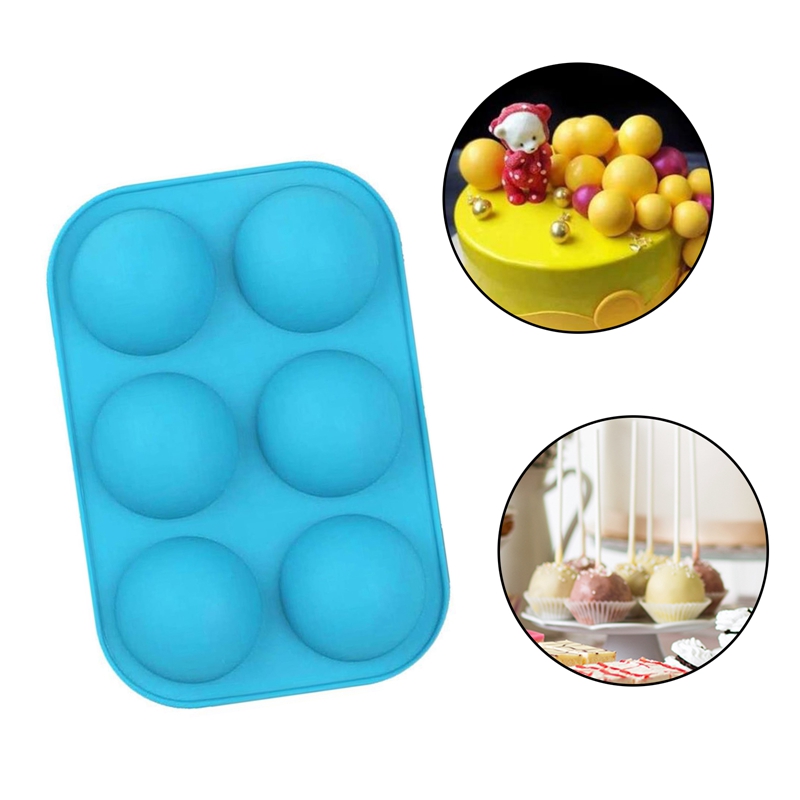 Khuôn Silicone Làm Bánh 6 Ngăn Hình Bán Cầu