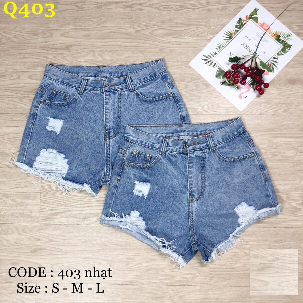 Quần jean short nữ rách cá tính ZOMI Q403
