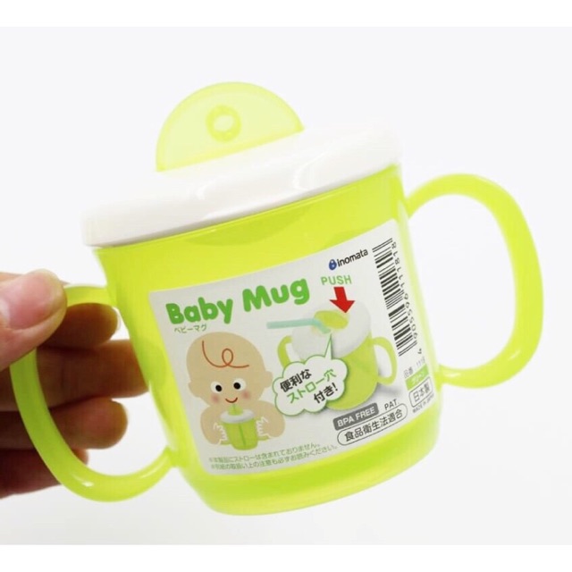 Cốc tập uống (cắm ống hút) có tay Baby Mug