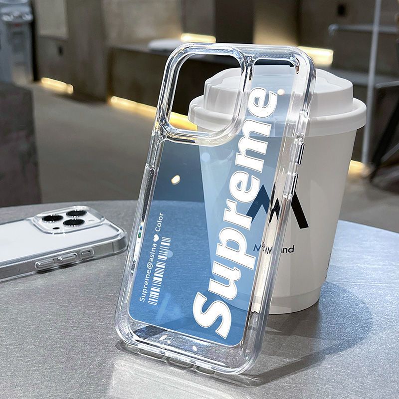 SANRIO Ốp Điện Thoại Cứng Trong Suốt Chống Sốc In Logo supreme Cho iPhone 14 11 13 12 X XS Pro Max xr Mini xr