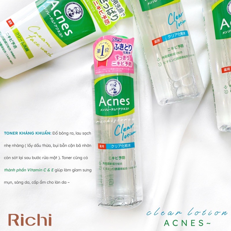 Clear lotion làm sạch sâu Acnes nội địa Nhật Bản