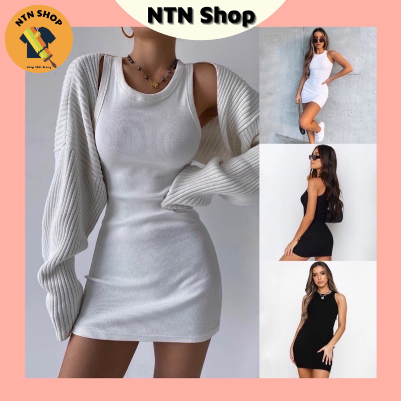 Đầm body ba lỗ - đầm ôm sát nách năng động co giãn xinh đẹp