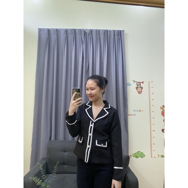 áo dạ tweed mỏng hàng quảng châu đủ size s,m(ảnh thật)