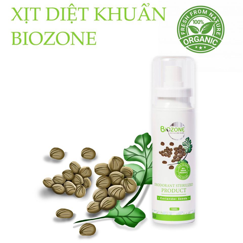 Chai xịt Khuẩn, Khử Mùi, Xịt khẩu trang, oto - BIOZONE của VietGreen