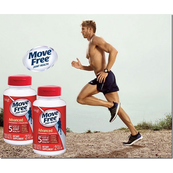 Hỗ trợ giảm đau xương khớp schif move free glucosamin và chondroitin 200 viên Healthy Care