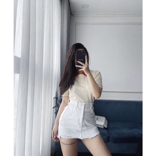 ÁO POLO LA.COSS CÁ SẤU CỔ ĐỎ NỮ