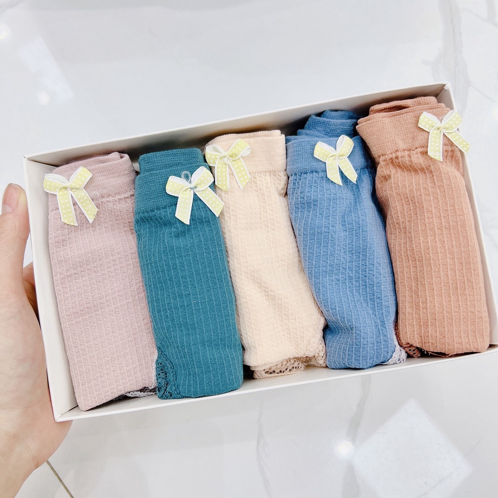 Min's Shoes - Hộp 5 quần chíp nữ cotton xuất Nhật Quần 126