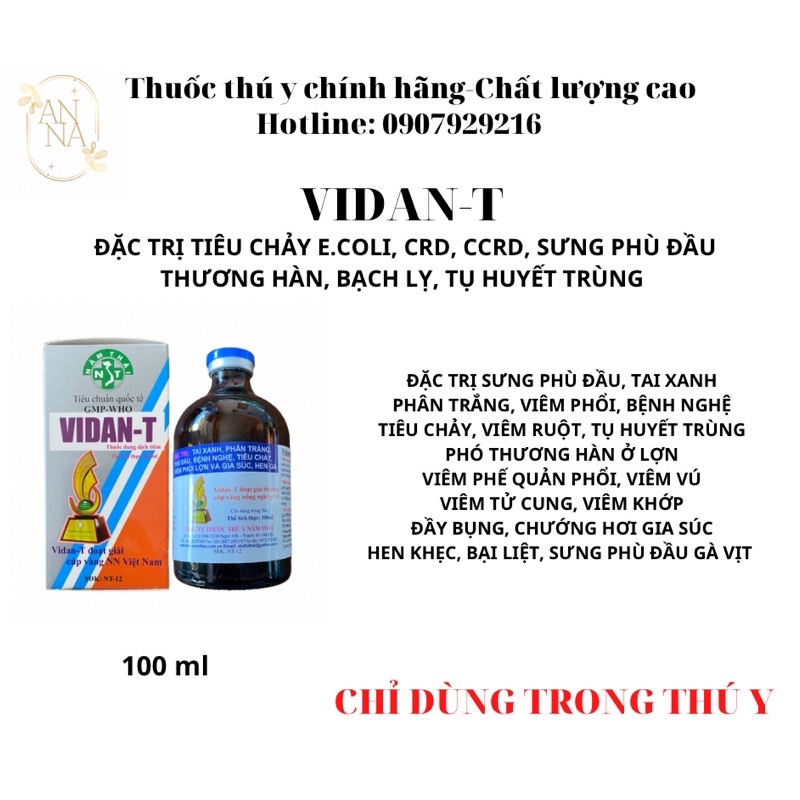 VIDAN T NĂM THÁI CHAI 20ML, 100ML
