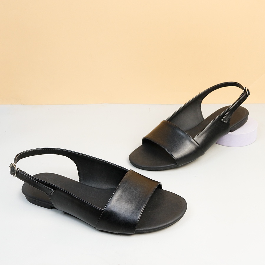 Giày sandal bệt quai ngang vintage thời trang nữ đi học, công sở, đi dạo, đi chơi thường ngày