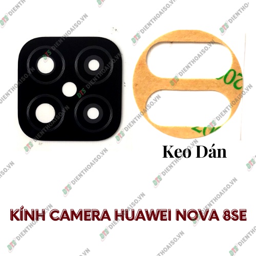 Mặt kính camera huawei nova 8se có sẵn keo dán