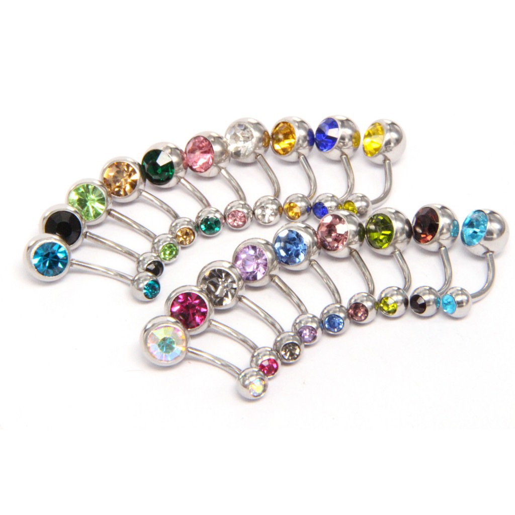 Khuyên rốn đá cơ bản combo 5c