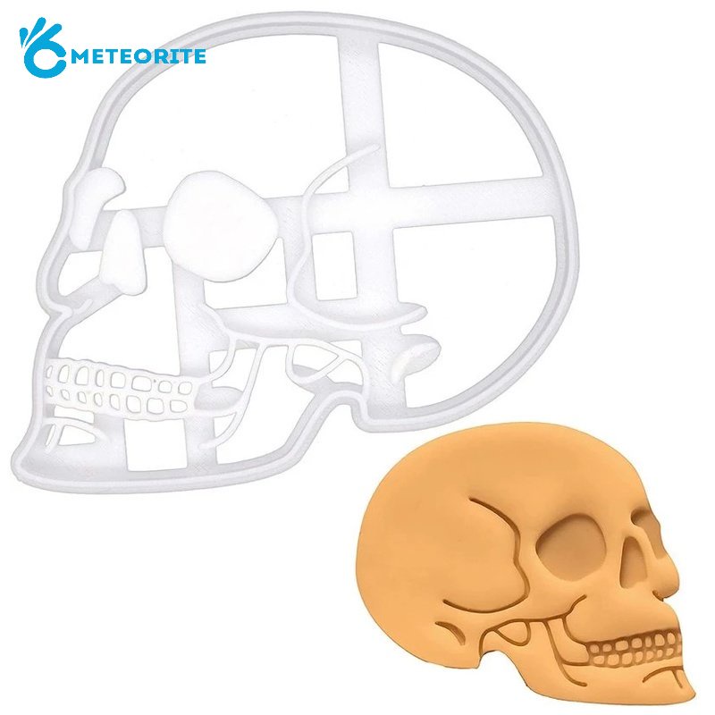 (Meteorite) Khuôn Làm Bánh Quy / Kẹo Đường Hình Đầu Lâu / Bộ Não Trang Trí Tiệc Halloween Sáng Tạo