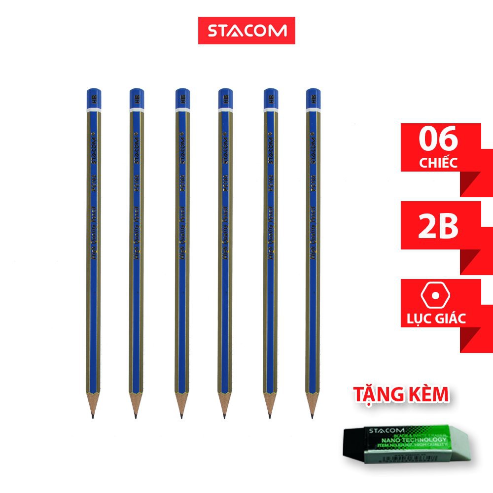 Bút chì cao cấp Stacom PC102 (set 6 cây)