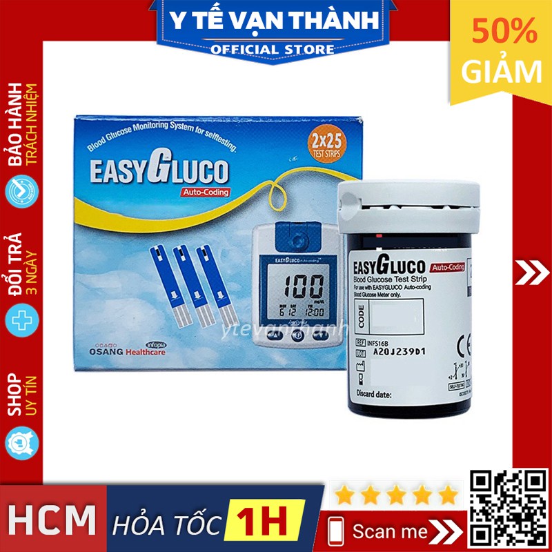 ✅ Que Thử Đường Huyết- Easy Gluco, (Date Xa) -VT0764 | Y Tế Vạn Thành