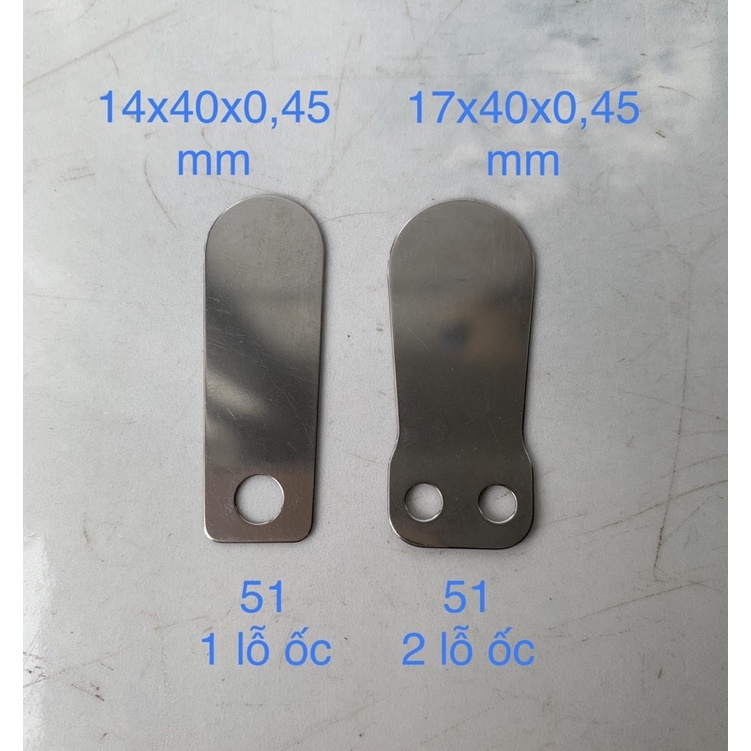 Lưỡi gà thép 51 (1 lỗ ốc & 2 lỗ ốc)