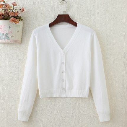 NZN Áo len dệt kim dài tay màu trơn dành cho nữ