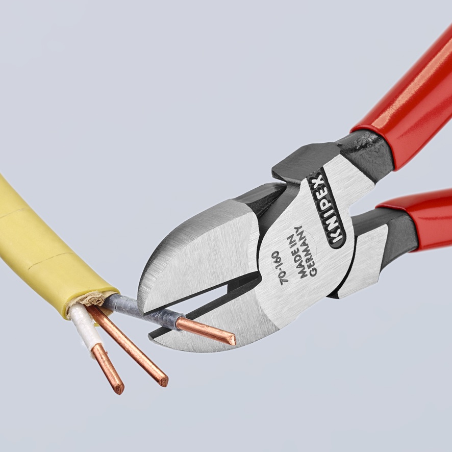 Kìm Cắt Mũi Thon Chiều Dài 160mm Knipex 70 01 160/ 70 02 160/ 70 05 160/ 70 06 160 & Cách Điện Cán Đúc 70 07 160 Lưỡi 62