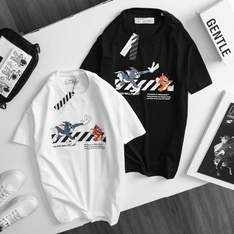 Áo Thun Unisex Tay lỡ OFF WHITE