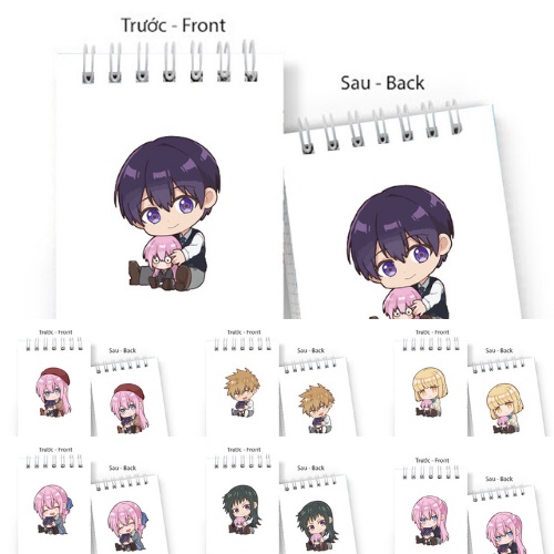 Sổ tay in hình Shikimori-san bạn gái tôi không chỉ dễ thương lò xo 6x10 ghi chú tiện lợi học tập xinh xắn anime chibi