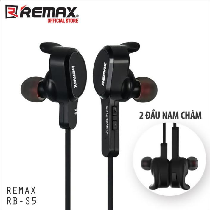 Tai nghe Bluetooth Remax RB-S5 hai đầu hít nam châm