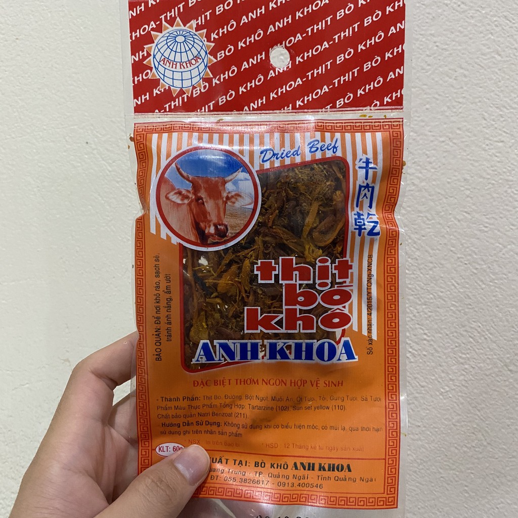 Bò Khô Anh Khoa Gói 15g/60g Siêu Ngon Đặc Sản Thanh Hóa | BigBuy360 - bigbuy360.vn