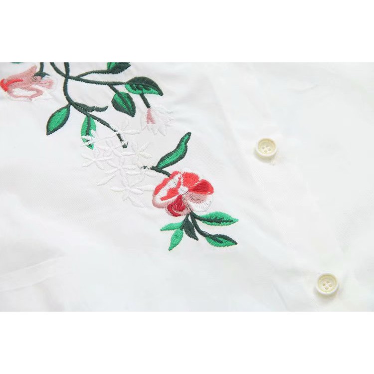 ÁO SƠ MI THÊU HOA ĐẾN 95KG