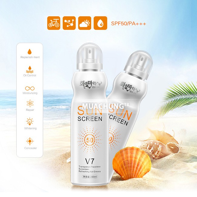 Xịt Chống Nắng Sun Screen V7 Magic Flowers