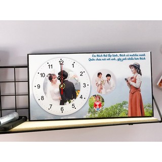 Đồng hồ gỗ in ảnh theo yêu cầu