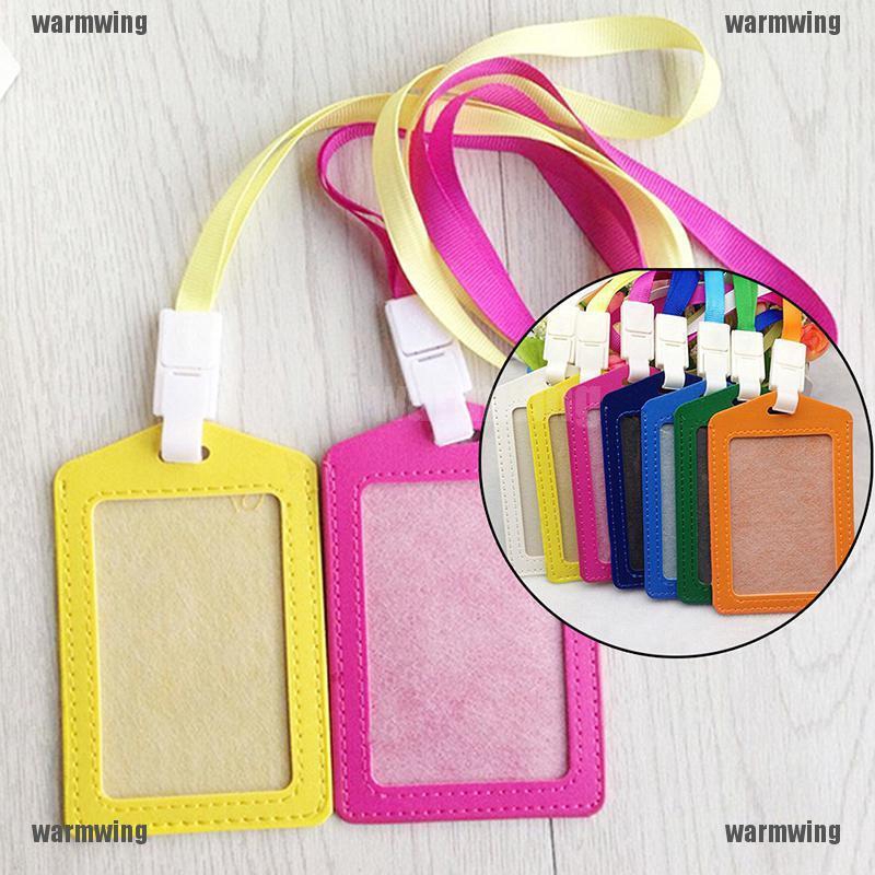 1 Túi Đựng Thẻ Id Bằng Da PU Kèm Vòng cổ