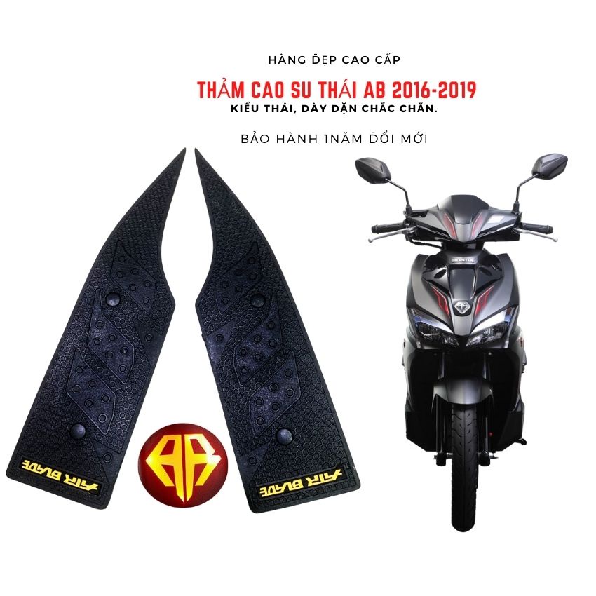 Thảm Để Chân Xe AB airblade 2016-2017-2018-2019 tấm để sàn gác chân cao su ( Ảnh Chụp Thật)