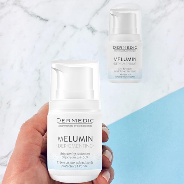 Kem Dưỡng Sáng Da Ban Ngày DERMEDIC MELUMIN Brightening protective day cream SPF 50+ 50g