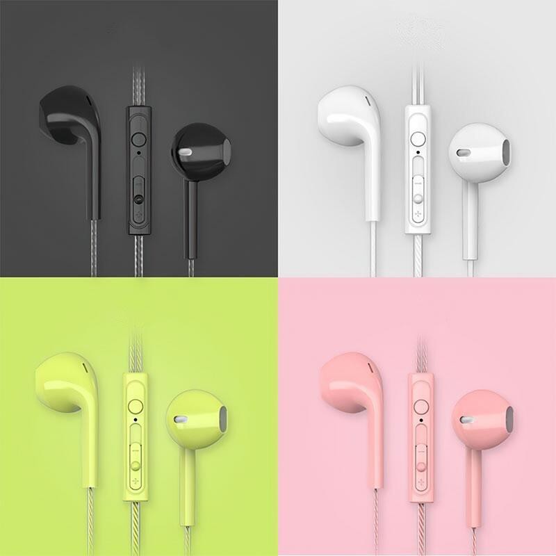 ANDROID IPHONE Tai Nghe Nhét Tai Hadinas Ad2 Jack 3.5mm Có Micro Âm Thanh Sống Động