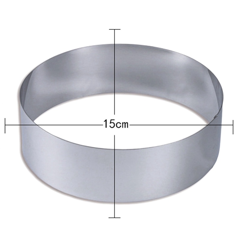 Khuôn Làm Bánh Hình Tròn Bằng Thép Không Gỉ 4 / 6 / 8 Inch