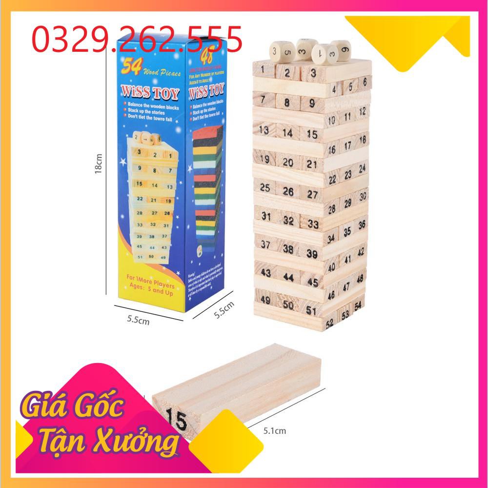 (Sale Khủng) Đồ Chơi Rút Gỗ Wish Toy Cho Bé (54 thanh)